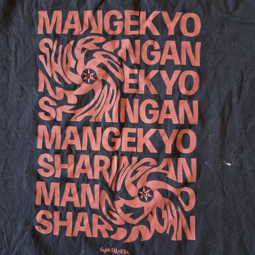 Uniqlo NARUTO UT Sasuke Uchiha Sharingan Graphic T-Shirt Size XL - Picture 2 of 4